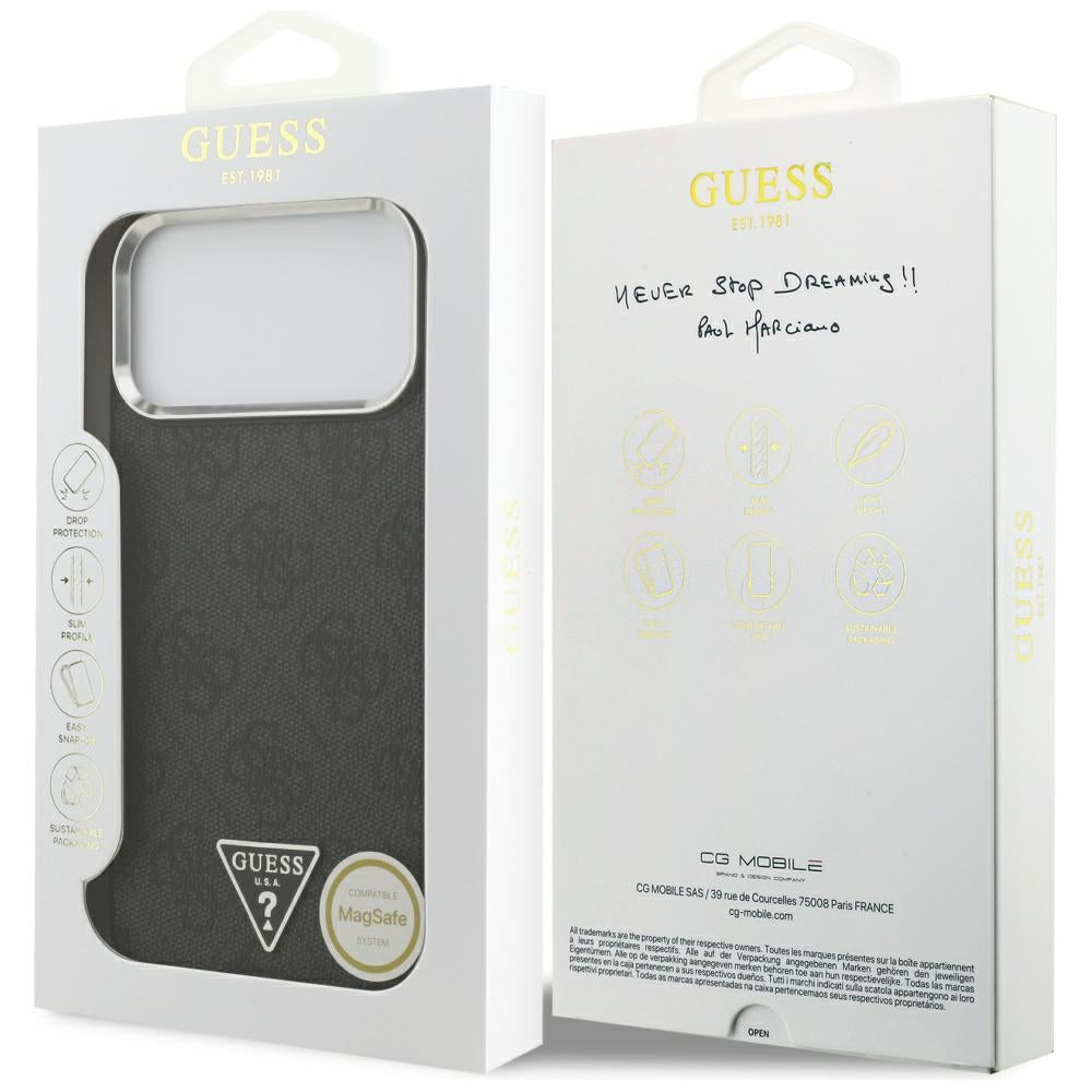 Capa Guess Hardcase 4G Triangle Logo MagSafe - iPhone 17 Pro Max - Preto