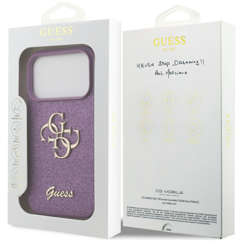 Capa Guess Fixed Glitter Big 4G - iPhone 17 Pro - Lilás