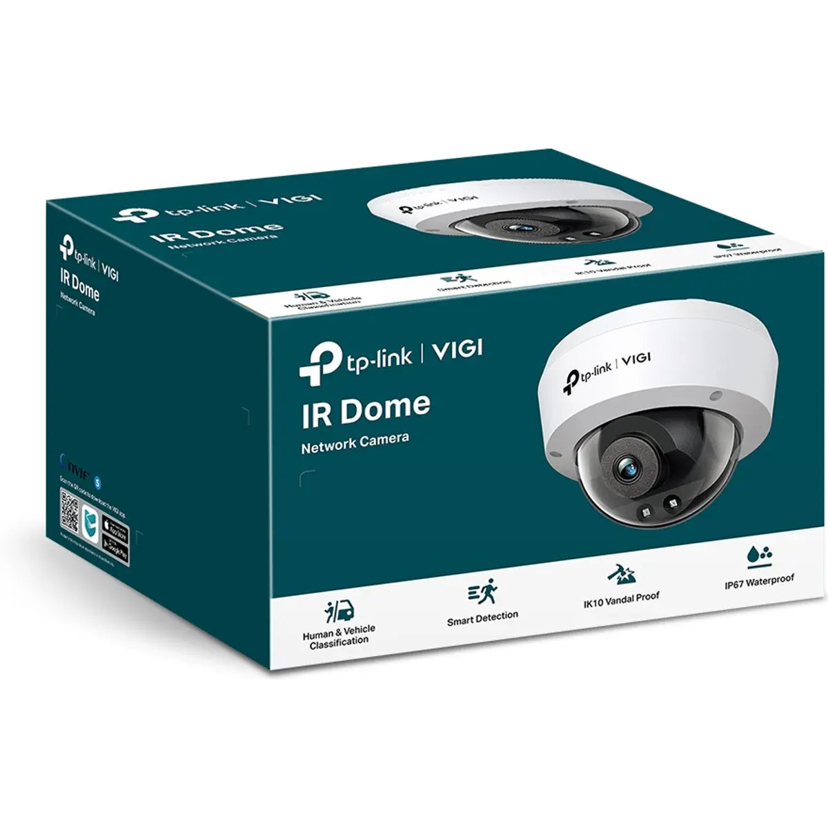 TP-Link VIGI C220I(4mm) - Câmara de vigilância IP (Ethernet c/ PoE) Dome 2Mpx 4mm IR 30m - IP67