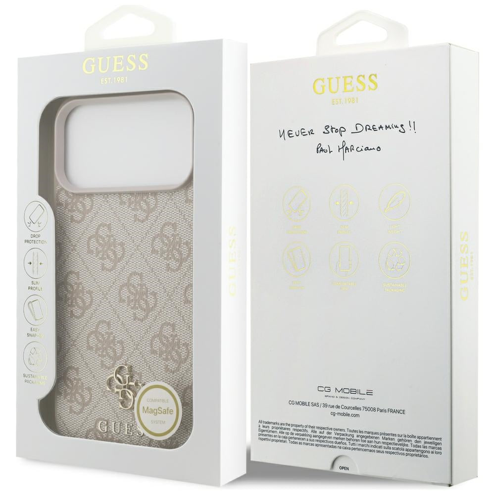 Capa Guess Hardcase 4G Small & Classic MagSafe - iPhone 17 Pro Max / 18 Pro Max - Rosa