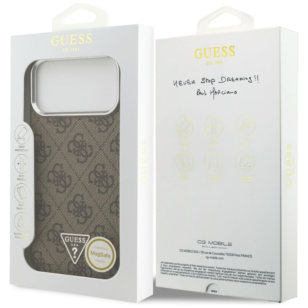 Capa Guess Hardcase 4G Triangle Logo MagSafe - iPhone 17 Pro Max / 18 Pro Max - Castanho