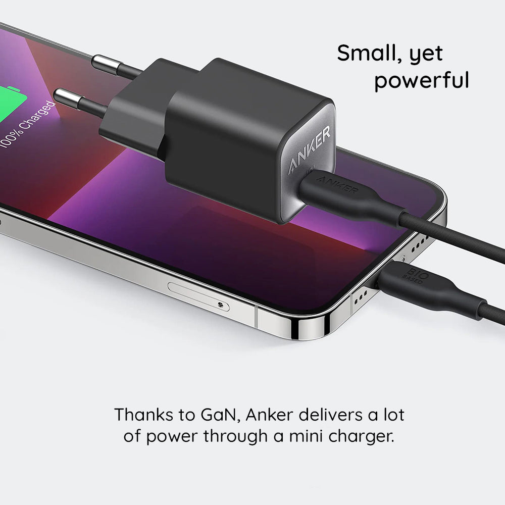 Anker 511 Nano 3 - Carregador de Parede GaN USB-C 30W - Branco