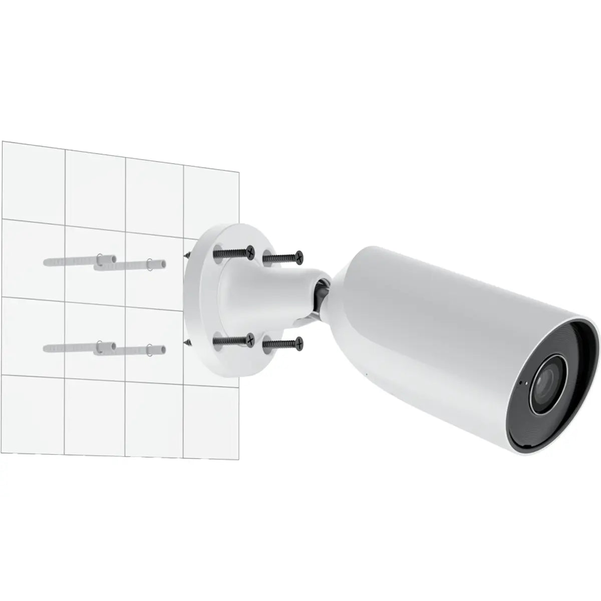 Câmara IP (Ethernet c/ PoE) Bullet 5MP 4mm IR 35m - IP65 - Branca
