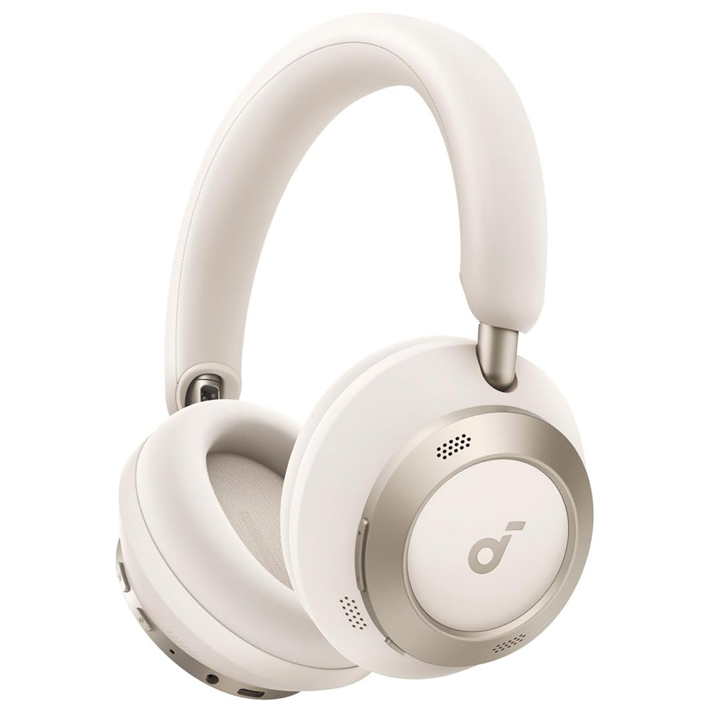 Anker Soundcore Space One Pro - Auscultadores Bluetooth 5.3 com Cancelamento Ativo de Ruído e Hi-Res - Branco