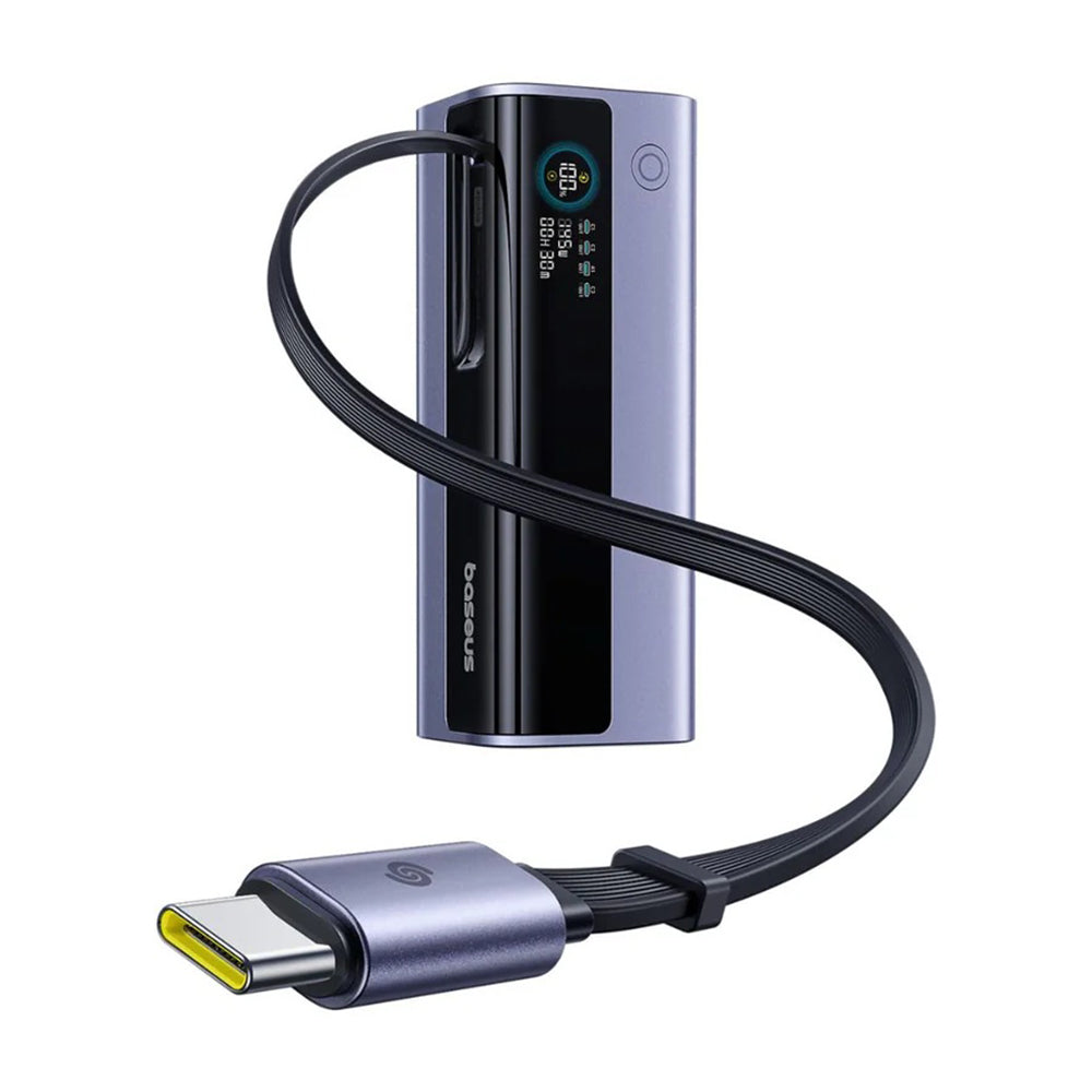 Baseus EnerGeek GR11 - Power Bank 20000mAh 145W com Cabo USB-C Retrátil - Cinzento
