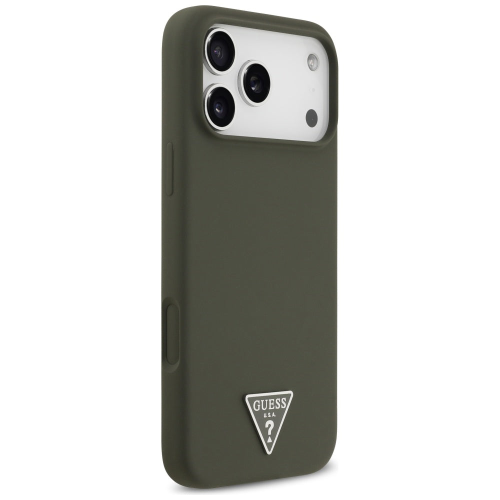 Capa Guess Silicone Triangle Logo MagSafe - iPhone 17 Pro Max - Caqui