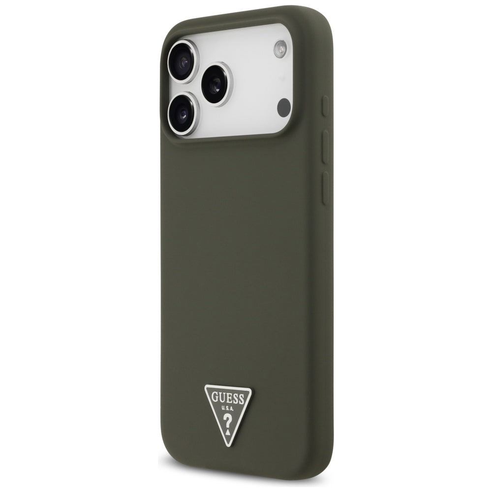 Capa Guess Silicone Triangle Logo MagSafe - iPhone 17 Pro Max - Caqui