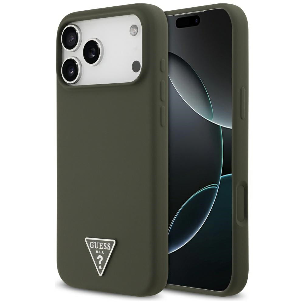 Capa Guess Silicone Triangle Logo MagSafe - iPhone 17 Pro Max - Caqui