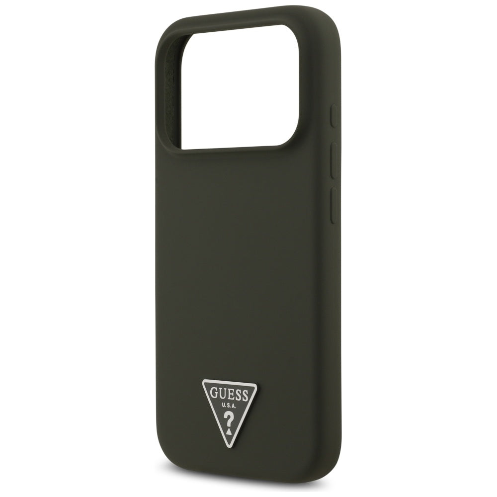 Capa Guess Silicone Triangle Logo MagSafe - iPhone 17 Pro - Caqui