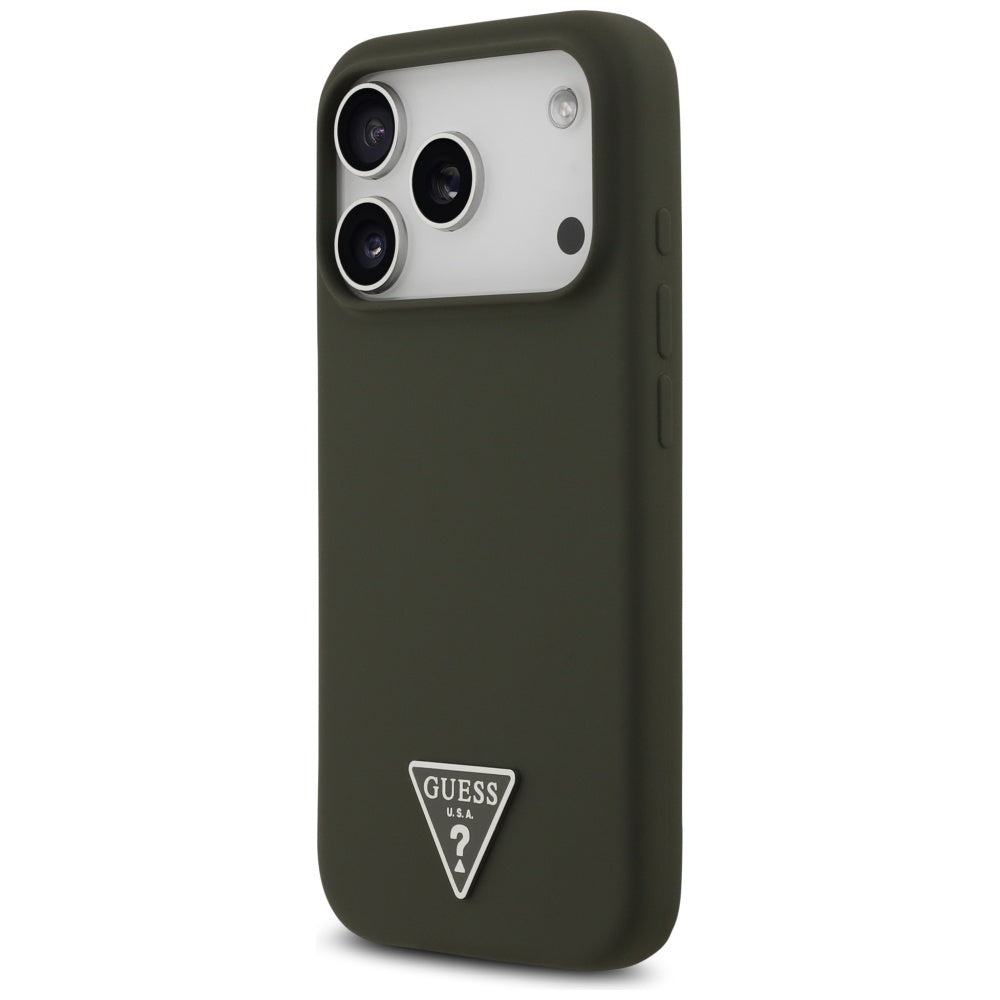 Capa Guess Silicone Triangle Logo MagSafe - iPhone 17 Pro - Caqui
