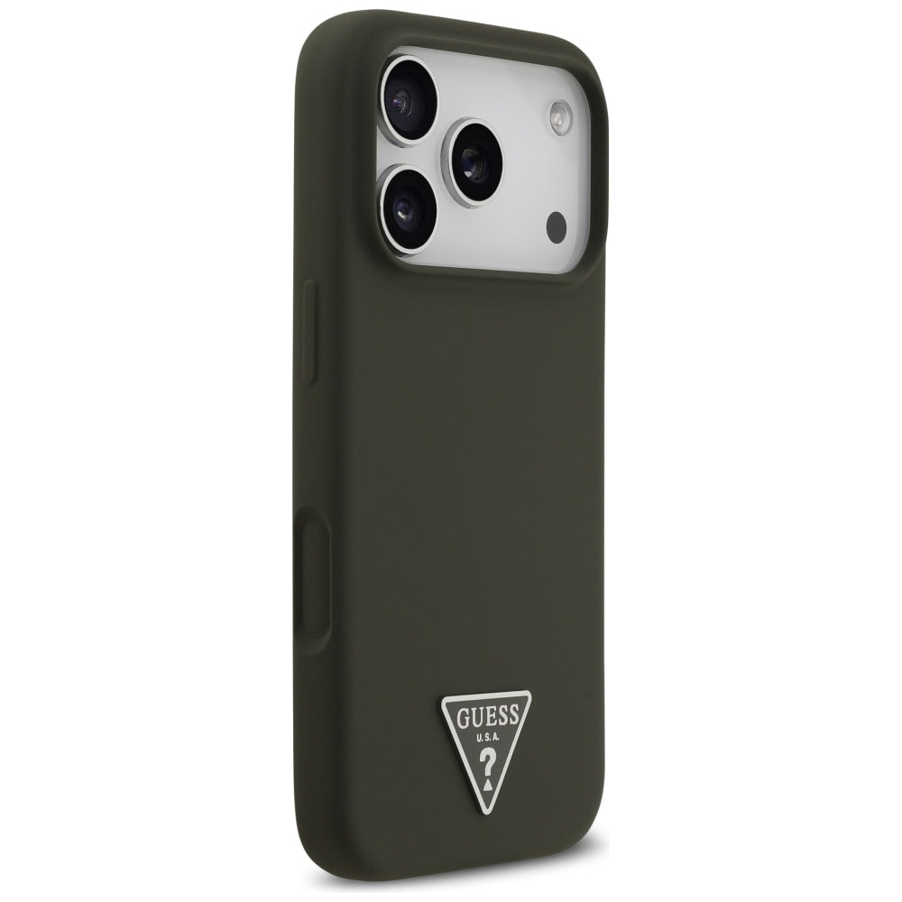 Capa Guess Silicone Triangle Logo MagSafe - iPhone 17 Pro - Caqui