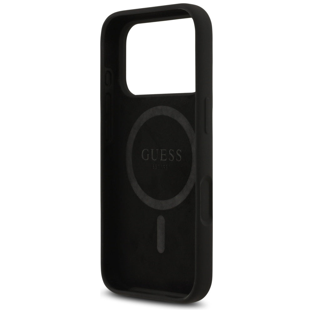 Capa Guess Silicone Triangle Logo MagSafe - iPhone 17 Pro Max - Preto