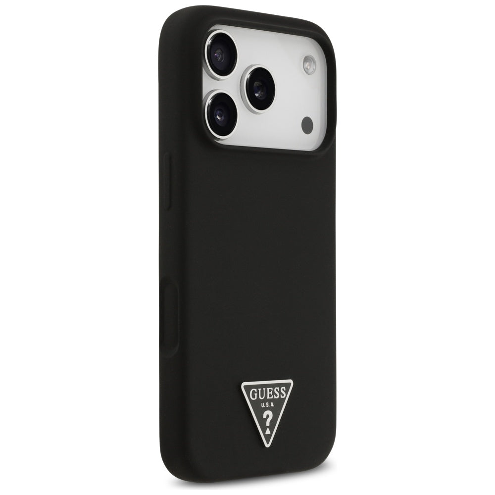 Capa Guess Silicone Triangle Logo MagSafe - iPhone 17 Pro Max - Preto