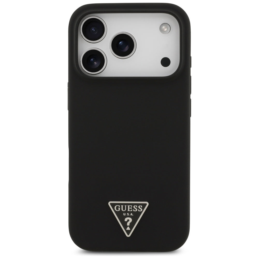Capa Guess Silicone Triangle Logo MagSafe - iPhone 17 Pro Max - Preto
