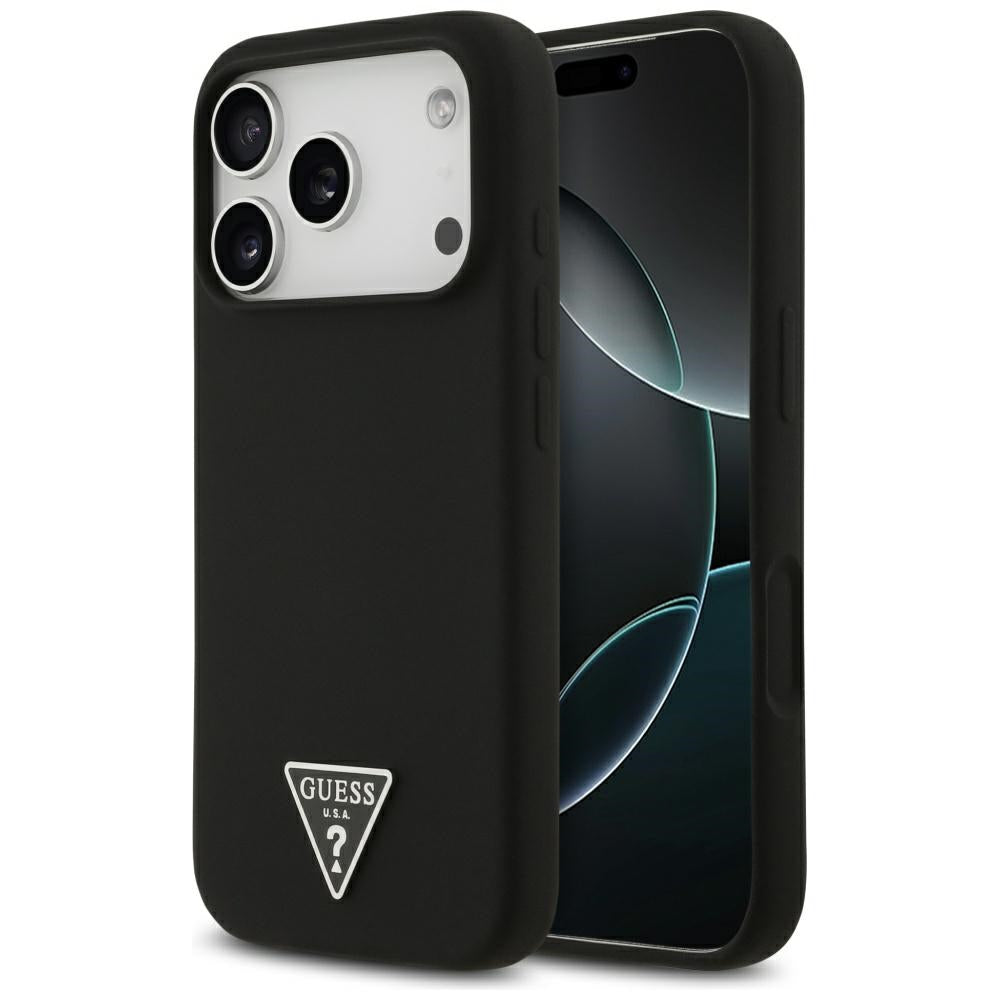 Capa Guess Silicone Triangle Logo MagSafe - iPhone 17 Pro Max - Preto
