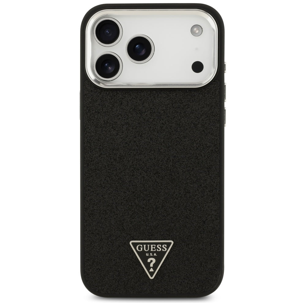 Capa Guess Glitter Triangle Logo MagSafe - iPhone 17 Pro Max - Preto