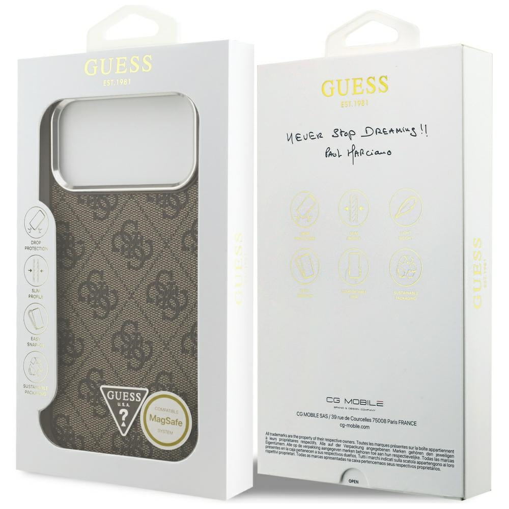 Capa Guess Hardcase 4G Triangle Logo MagSafe - iPhone 17 Pro Max - Castanho