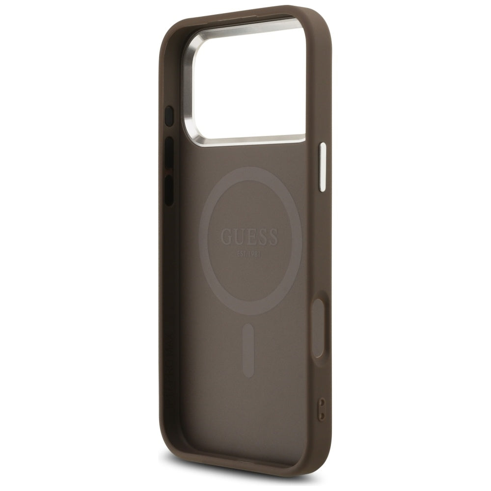 Capa Guess Hardcase 4G Triangle Logo MagSafe - iPhone 17 Pro Max - Castanho