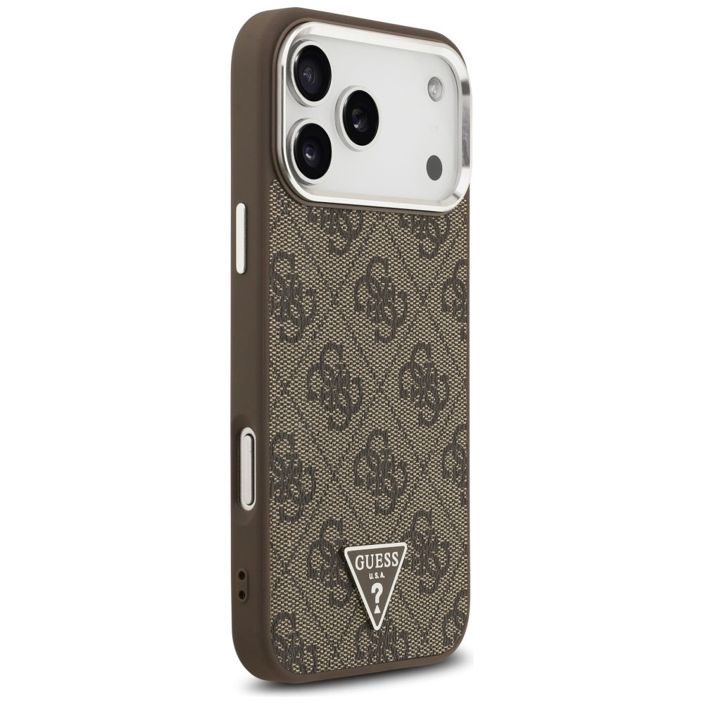 Capa Guess Hardcase 4G Triangle Logo MagSafe - iPhone 17 Pro Max - Castanho