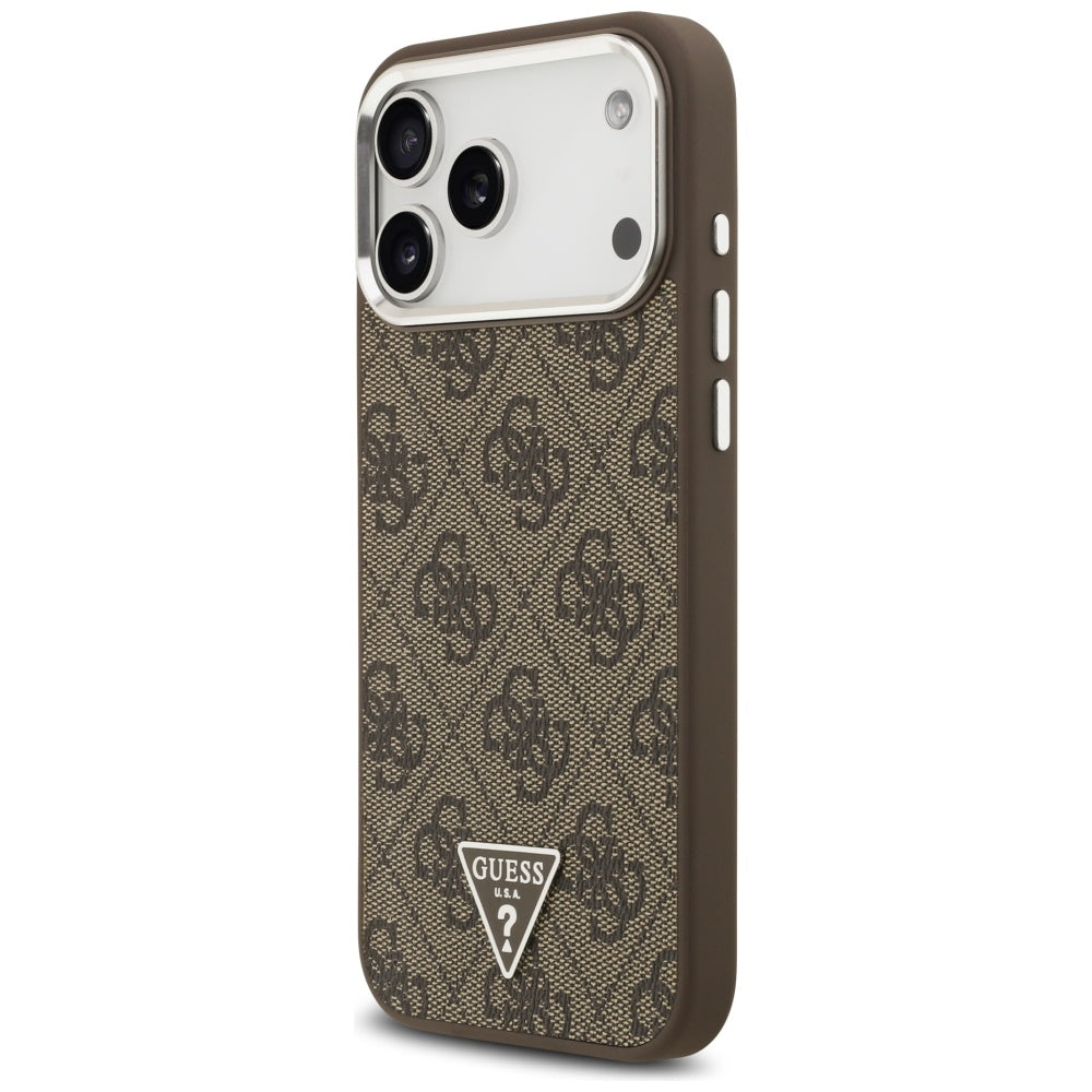 Capa Guess Hardcase 4G Triangle Logo MagSafe - iPhone 17 Pro Max - Castanho