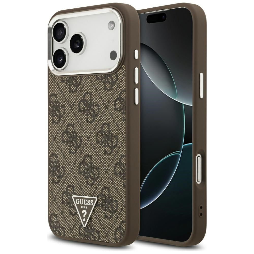 Capa Guess Hardcase 4G Triangle Logo MagSafe - iPhone 17 Pro Max - Castanho