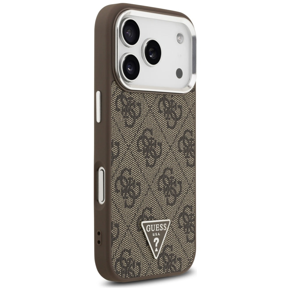 Capa Guess Hardcase 4G Triangle Logo MagSafe - iPhone 17 Pro - Castanho