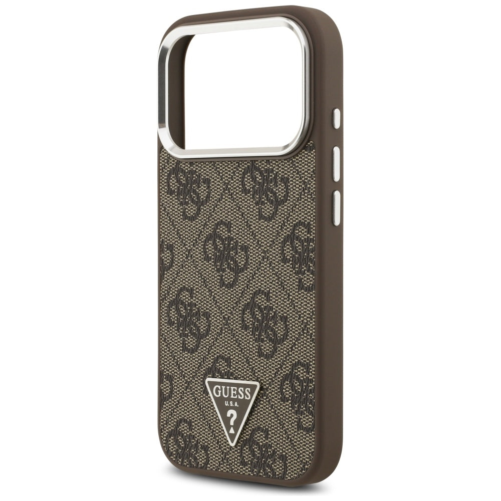 Capa Guess Hardcase 4G Triangle Logo MagSafe - iPhone 17 Pro - Castanho