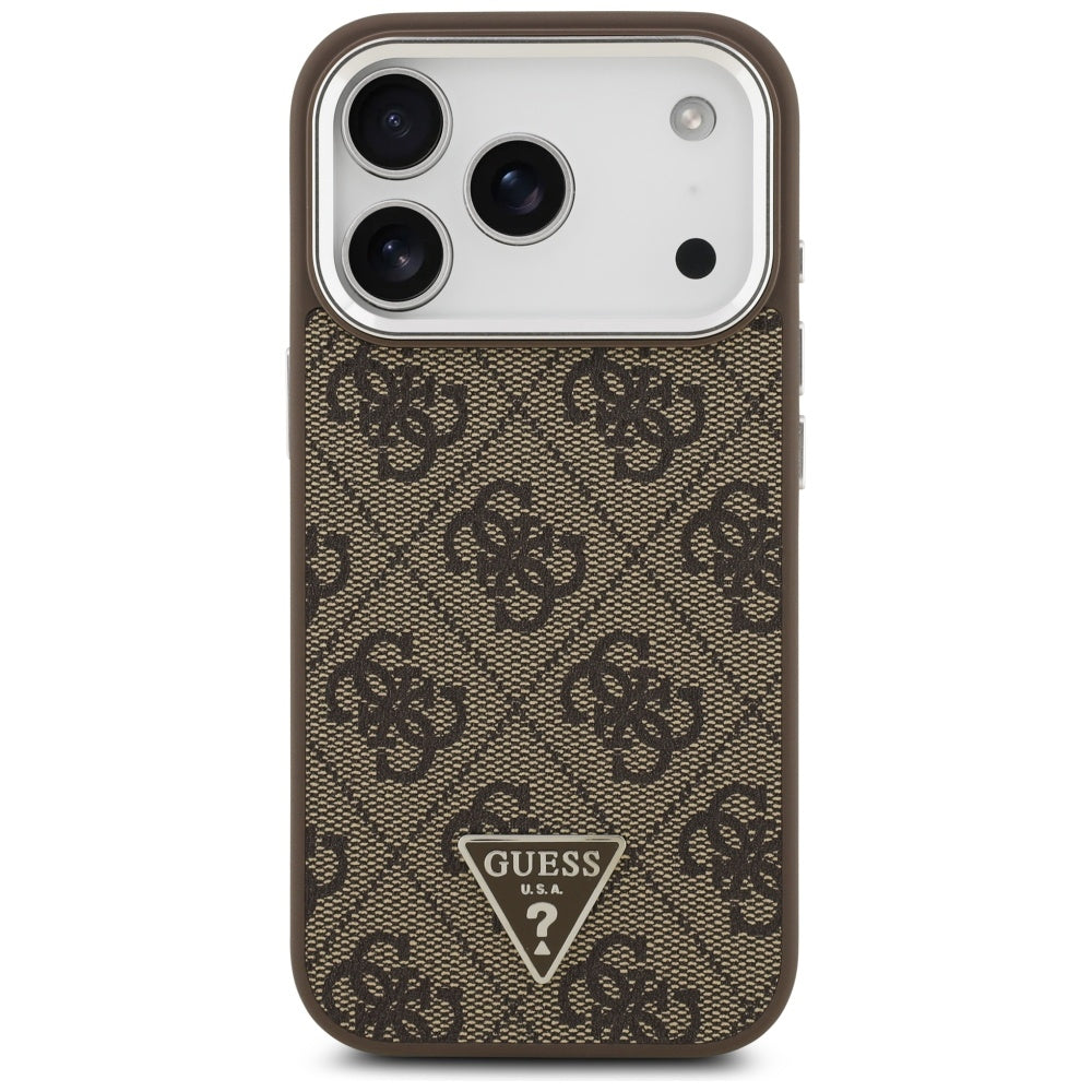 Capa Guess Hardcase 4G Triangle Logo MagSafe - iPhone 17 Pro - Castanho