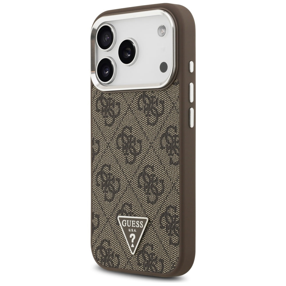 Capa Guess Hardcase 4G Triangle Logo MagSafe - iPhone 17 Pro - Castanho