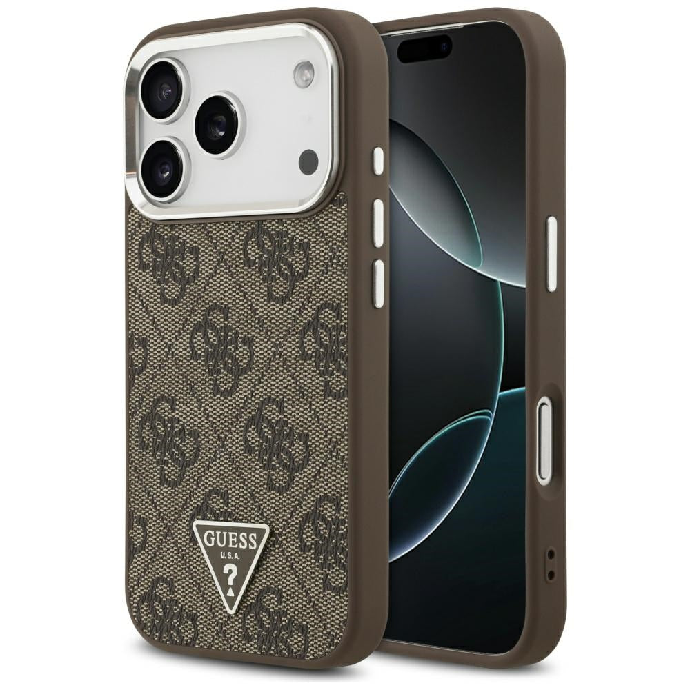 Capa Guess Hardcase 4G Triangle Logo MagSafe - iPhone 17 Pro - Castanho