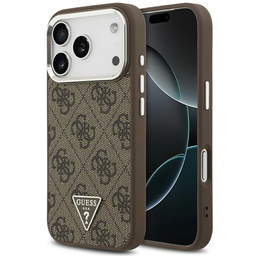 Capa Guess Hardcase 4G Triangle Logo MagSafe - iPhone 17 Pro - Castanho