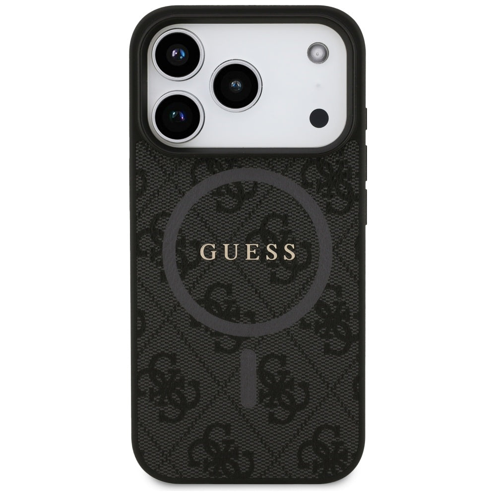 Capa Guess 4G Ring Classic Logo MagSafe - iPhone 17 Pro - Preto