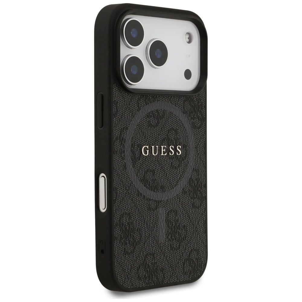 Capa Guess 4G Ring Classic Logo MagSafe - iPhone 17 Pro - Preto
