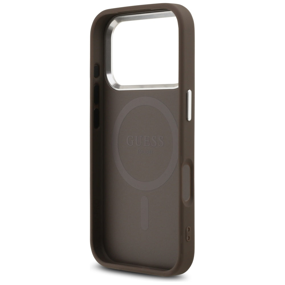 Capa Guess Hardcase 4G Classic Logo MagSafe - iPhone 17 Pro - Castanho