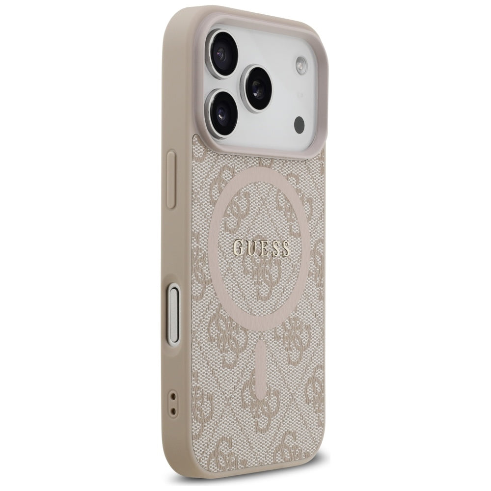 Capa Guess 4G Ring Classic Logo MagSafe - iPhone 17 Pro - Rosa