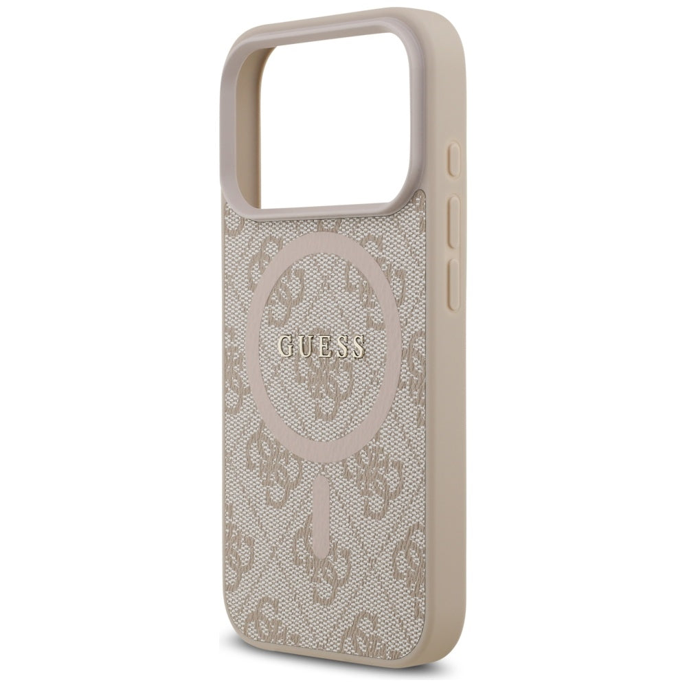 Capa Guess 4G Ring Classic Logo MagSafe - iPhone 17 Pro - Rosa