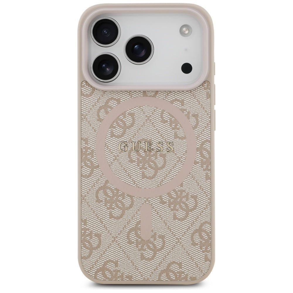 Capa Guess 4G Ring Classic Logo MagSafe - iPhone 17 Pro - Rosa