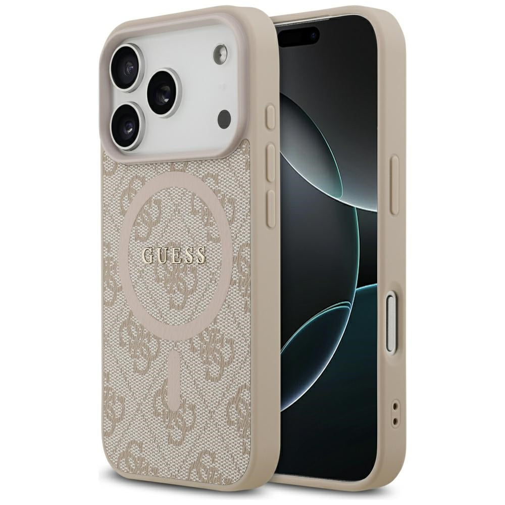 Capa Guess 4G Ring Classic Logo MagSafe - iPhone 17 Pro - Rosa