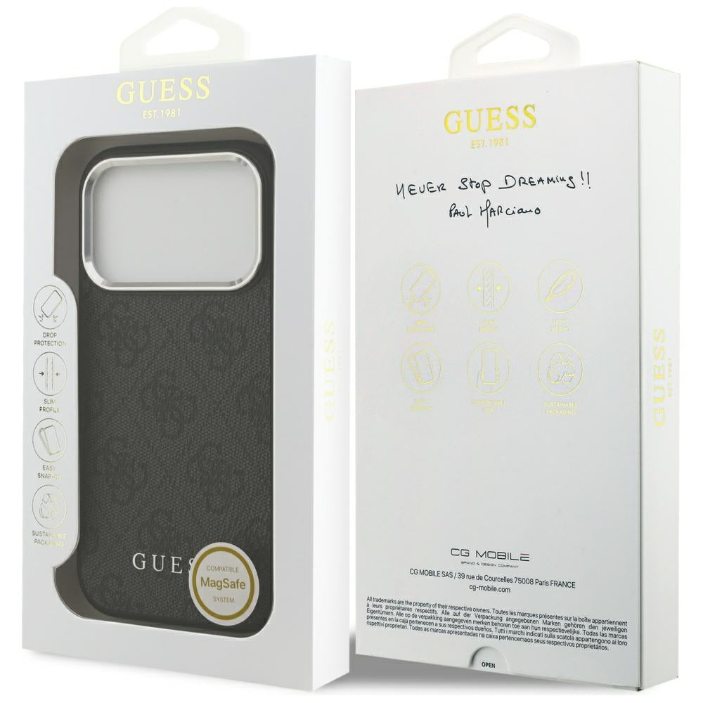 Capa Guess Hardcase 4G Classic Logo MagSafe - iPhone 17 Pro - Preto