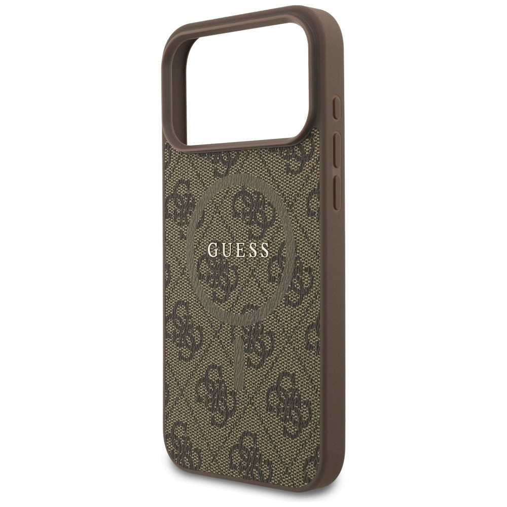 Capa Guess 4G Ring Classic Logo MagSafe - iPhone 17 Pro Max - Castanho