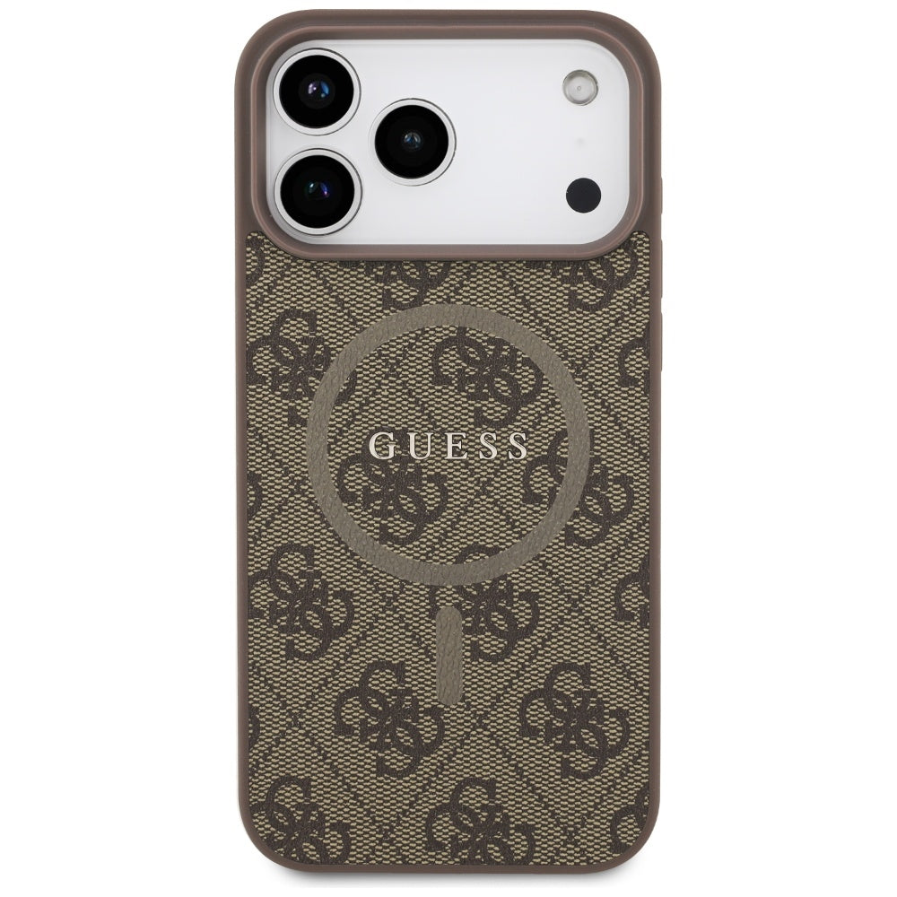 Capa Guess 4G Ring Classic Logo MagSafe - iPhone 17 Pro Max - Castanho