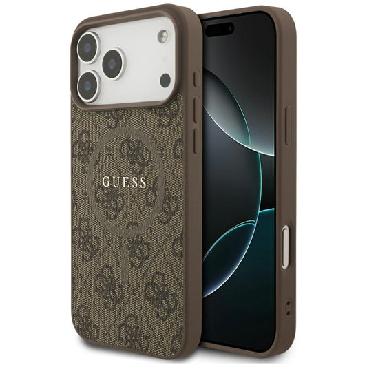 Capa Guess 4G Ring Classic Logo MagSafe - iPhone 17 Pro Max - Castanho
