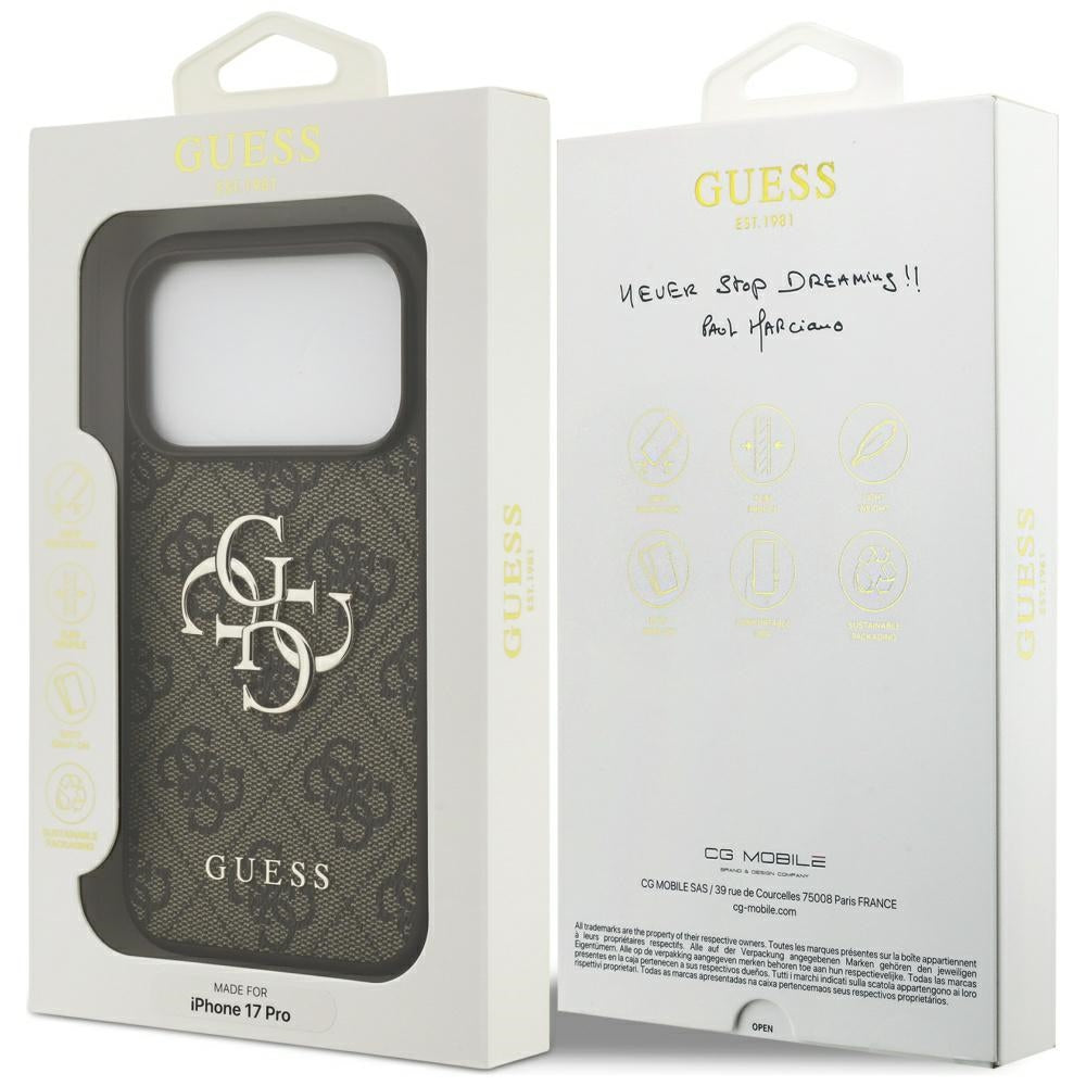 Capa Guess Hardcase 4G Big Logo - iPhone 17 Pro - Castanho