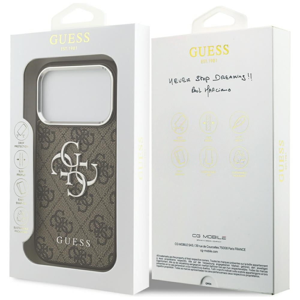 Capa Guess Hardcase Big 4G Logo Classic Logo - iPhone 17 Pro - Castanho