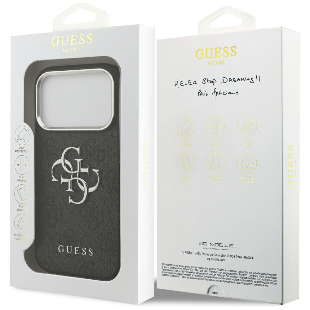 Capa Guess Hardcase Big 4G Logo Classic Logo - iPhone 17 Pro - Preto