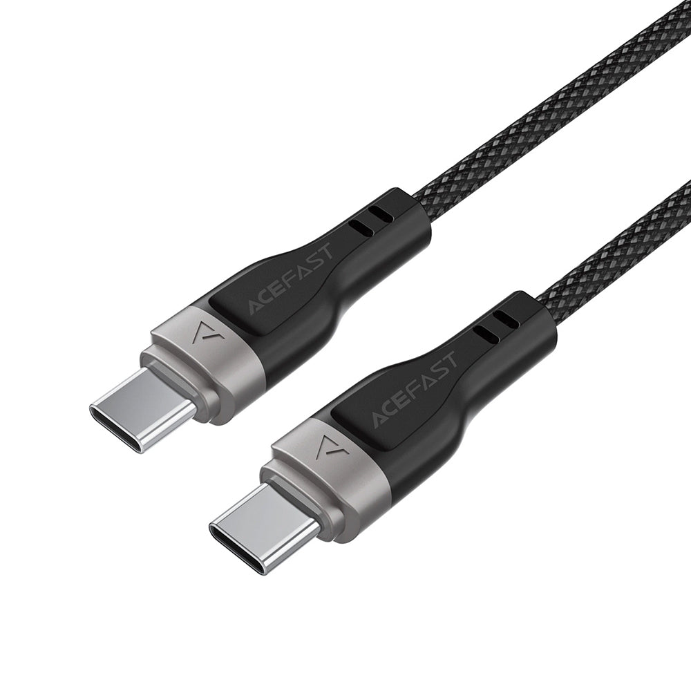 Acefast - Data Cable (C11-03) - Magnetic Winding, Fast Charging, Type-C to Type-C, 60W, 3A, Adjustable Lenght, 1.2m - Black