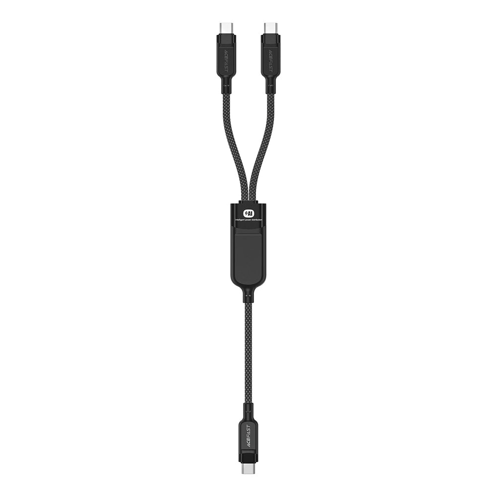 Acefast - Data Cable (C5-11) - Fast Charging, USB-C to 2x Type-C, 2in1, 100W, 20V/5A, 480Mb/s, 1.2m - Black