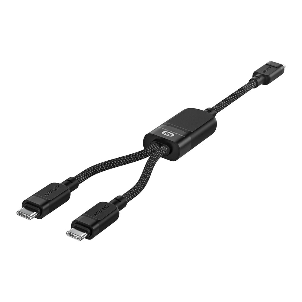 Acefast - Data Cable (C5-11) - Fast Charging, USB-C to 2x Type-C, 2in1, 100W, 20V/5A, 480Mb/s, 1.2m - Black