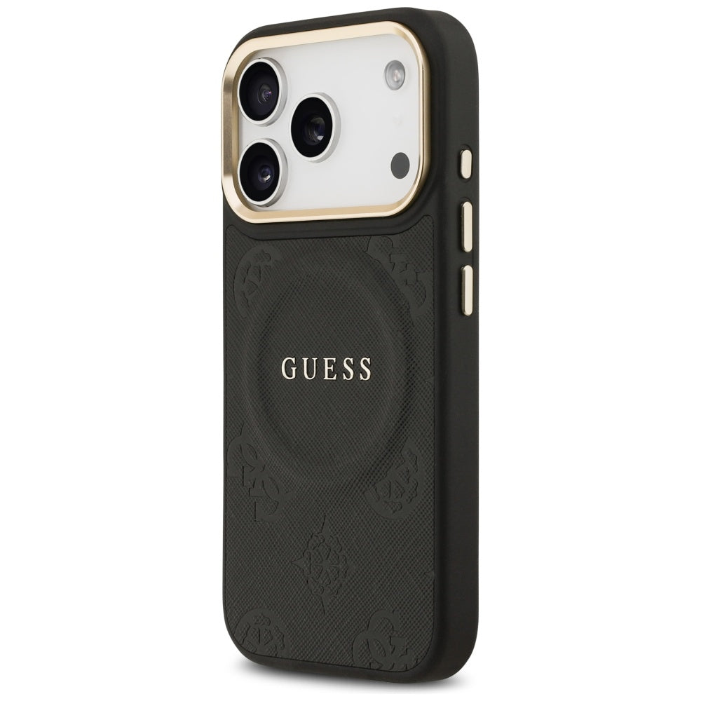 Capa Guess Peony Hot Stamp MagSafe - iPhone 17 Pro - Preto