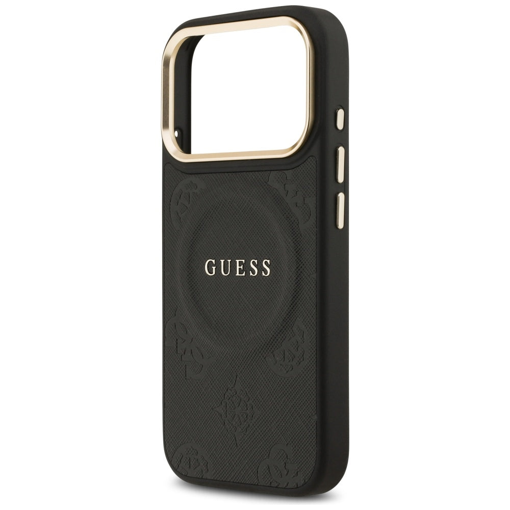 Capa Guess Peony Hot Stamp MagSafe - iPhone 17 Pro - Preto